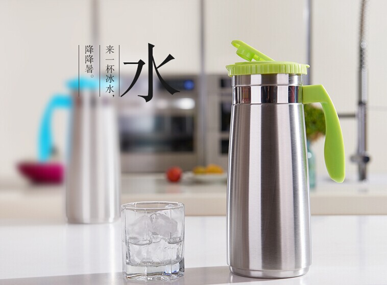 不鏽鋼雙層大容量冷水壺1300ML